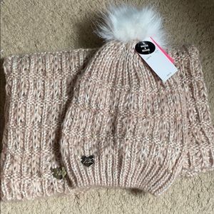 Brand New Betsey Johnson Snood and Beanie